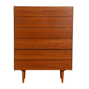 Danish Modern Teak Tall ‘Split-Drawer’ Dresser
