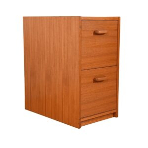 Danish Modern Teak File Cabinet w/ Two Drawers