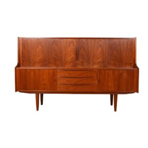 Danish Teak Tambour Door Highboard