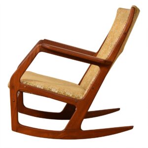 Soren Georg Jensen Danish Modern Teak Sleigh-Leg Rocker