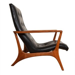Vladimir Kagan Rare Walnut Contour Lounge Chair