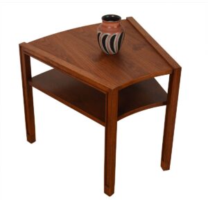 DUNBAR Mid Century ‘Wedge’ Accent Table with Shelf