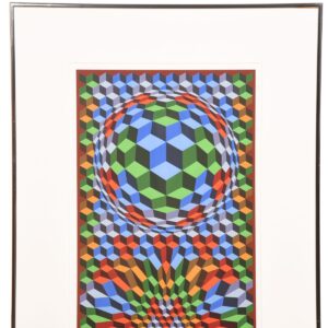 Victor Vasarely Signed Colorful Op Art