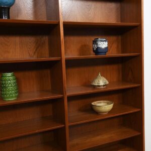 Danish Modern Teak Tall + Wide Full Bookcase