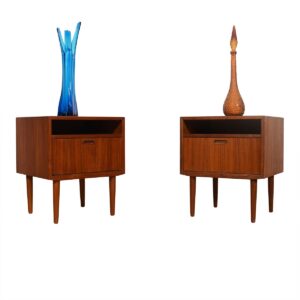 Pair of Danish Teak Nightstands / Side Tables by Vodder for Falster