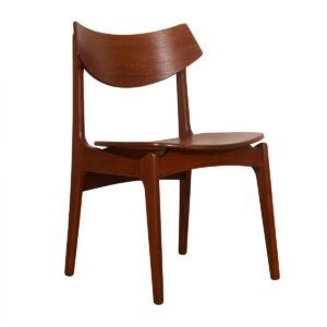 Set of 4 Danish Teak Curved Back Dining Chairs.