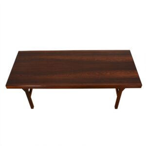 Danish Modern Rosewood Coffee Table w/ Expanding Shelf.