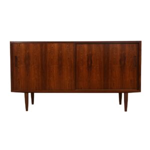 Rosewood Condo-Sized Sliding Door Sideboard / Media Cabinet.