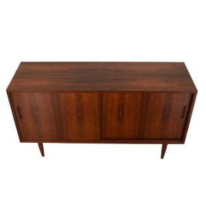 Rosewood Condo-Sized Sliding Door Sideboard / Media Cabinet.