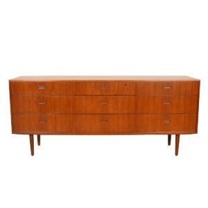 Danish Modern Teak 9 Drawer Dresser