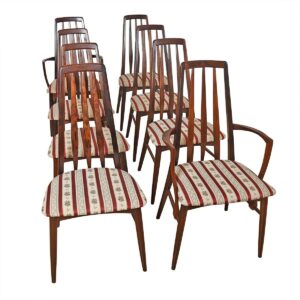Set of 8 Danish Modern Rosewood Dining Chairs.