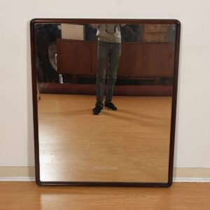 Large Danish Modern Rosewood Mirror w/ Rounded Corners