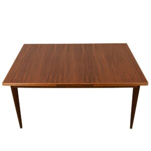 Swedish Modernist Expanding Walnut Dining Table by Dux