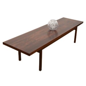 Long Danish Modern Rosewood Coffee Table.