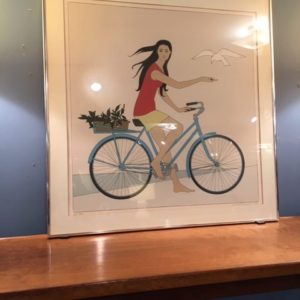 Girl on Bicycle by Will Barnet, Artist’s Proof