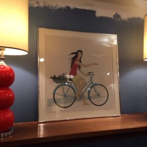 Girl on Bicycle by Will Barnet, Artist’s Proof