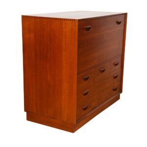 Peter Hvidt Solid-Teak Danish Drop-Down Storage / Bar Cabinet