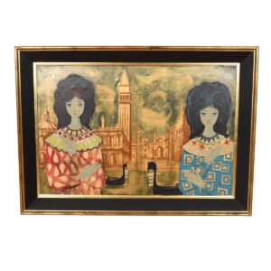 MCM Artwork Featuring Two Women in Front of St. Mark’s, Venice