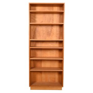 Pair Solid Maple Bookcases w/ Adjustable Shelves