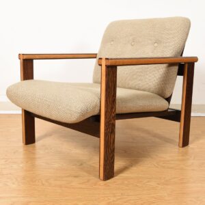 Illum Wikkelso Danish 2-Tone Capella Wenge Wood Lounge Chair