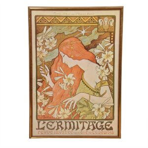 French Art Nouveau Poster, Cover Illustration for Revue Illustree 1897, Paul Berthon