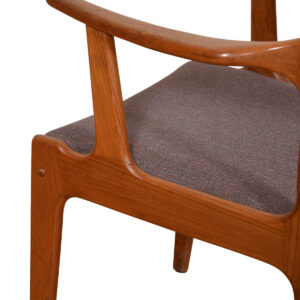 Danish Modern Teak Pair of Dining / Accent Arm Chairs