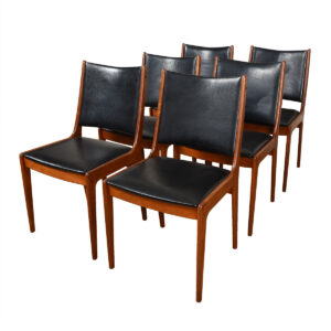 Set of 6 Johannes Andersen Danish Teak Dining Chairs for Uldum Mobelfabrik