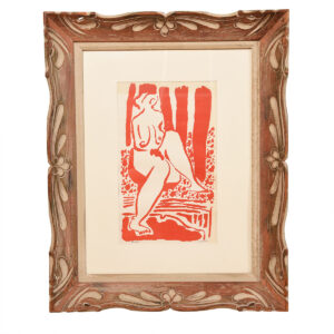 Vintage Maryette Charlton ‘Red Nude’ Artwork