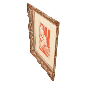 Vintage Maryette Charlton ‘Red Nude’ Artwork