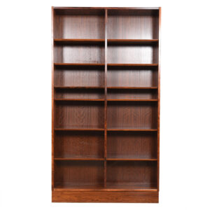Danish Modern Rosewood Tall 42.5″ Adjustable Shelf Bookcase