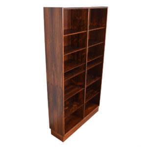 Danish Rosewood Tall + Slim (42.5″) Adjustable Shelf Bookcase