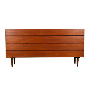 Danish Modern Teak 8-Drawer Long Dresser