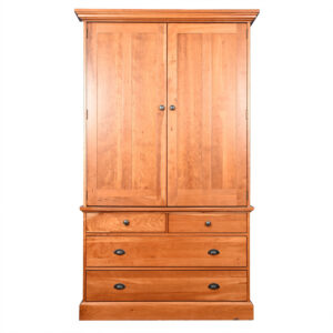 Solid Cherry Multifunctional Armoire / Bar / Tall Media Cabinet w/ Storage