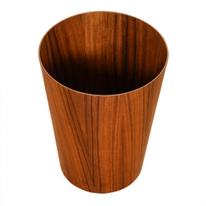 Small Swedish Modern Teak Waste Basket