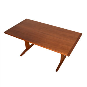 Danish Modern Teak Trestle Dining Table / Desk