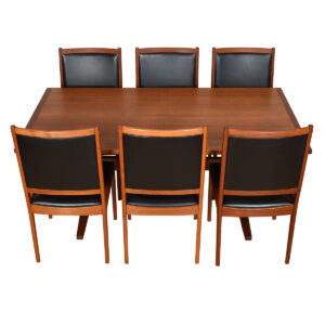 Danish Modern Teak Trestle Dining Table / Desk