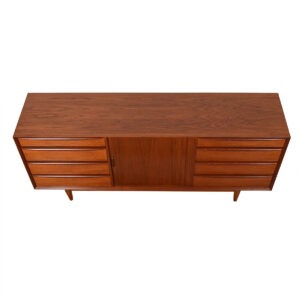Svend Madsen Danish Teak Tambour Door Dresser / Credenza