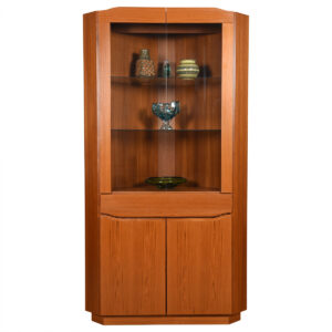 Danish Teak Corner Display Cabinet