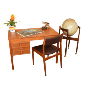 Danish Compact Three-Drawer Writing Desk