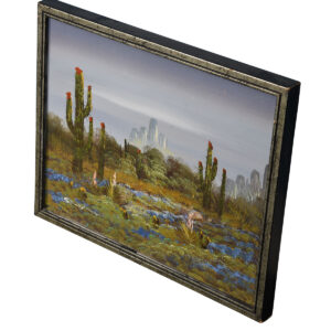 Vintage Original Signed Painting — Desert Scene w: Segura Cacti