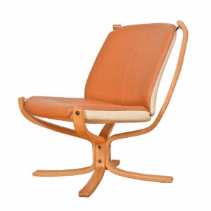 Blonde Norwegian Leather ‘Falcon’ Lounge Chair