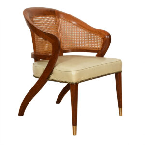 Edward Wormley for Dunbar Caned Back Accent Chair
