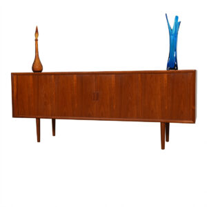 Danish Modern Teak Tambour Door Room Divider / Sideboard