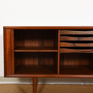 Danish Modern Teak Tambour Door Room Divider / Sideboard
