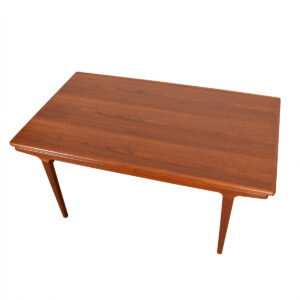 Sculpted Danish Modern Teak Expanding Dining Table