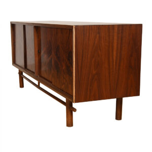Low Mid Century Rosewood & Walnut Media Sideboard