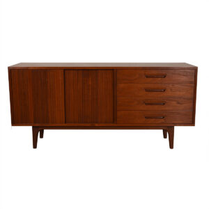 62″ Danish Modern Teak Sideboard / Credenza