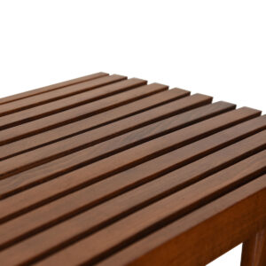 Mid Century Walnut Slat Coffee Table / Bench