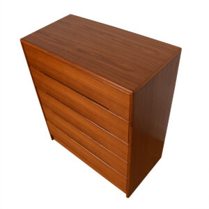 Danish Teak Tall 5-Drawer Dresser