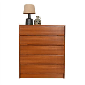 Danish Teak Tall 5-Drawer Dresser